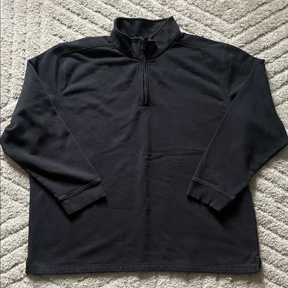 Men's Black Quarter-Zip Sweatshirt